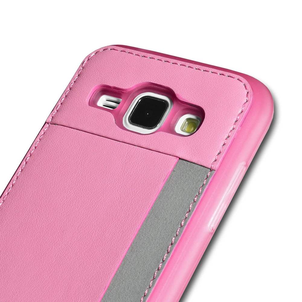 For Samsung Galaxy J1 6 Colors Soft Silicone+PU Leather TPU Case With Card Slot Mobile Phone Free Shipping |