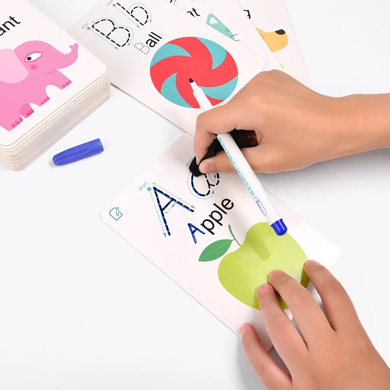 Записывайте и вытирайте алфавитные слова Математика детская активность