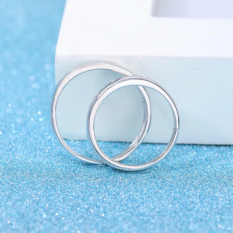 2 шт./компл. RUOYE модное Открытое кольцо для пары с большим камнем в форме капли