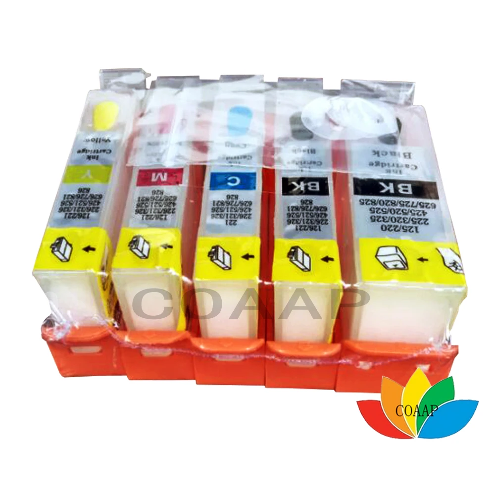 5 цветов PGI 525 CLI 526 BK C M Y GY многоразовый чернильный картридж для canon PIXMA iP4840 iP4850 iP4950