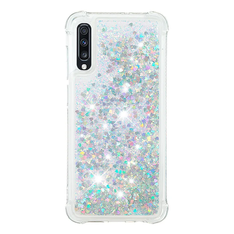 Silver love Soft Fashion Love Heart Quicksand Liquid Silicone Phone Case for Google Pixel 3 Google Pixel 3a XL Air Cushion Corner Shockproof - Цвет: Silver love