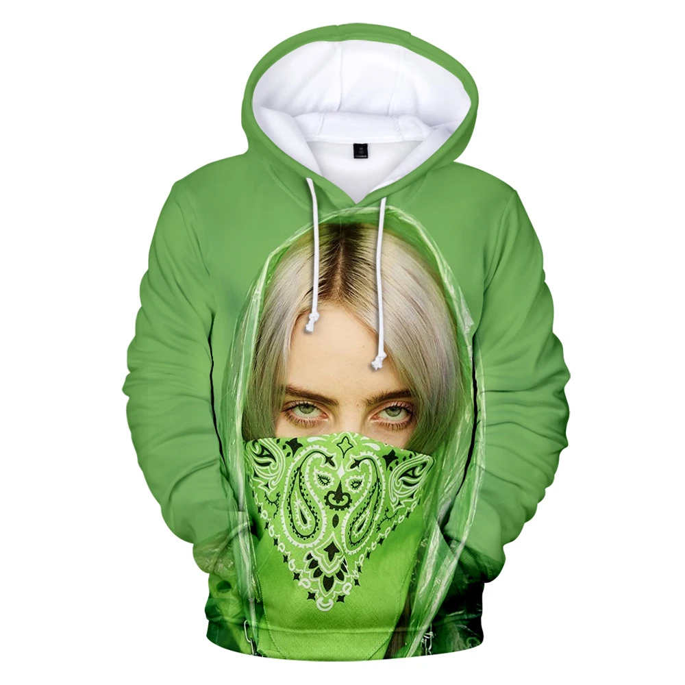 Новая уличная толстовка с капюшоном billie eilish модная Толстовка для мужчин/женщин в