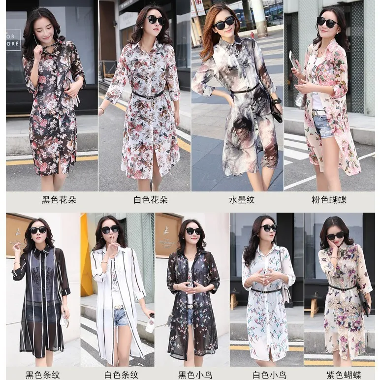 Print Women's Clothing Blouse Woman Korean Tunic Beach Femme Blusas Femininas De Ver O 2019 Elegante MP228 |