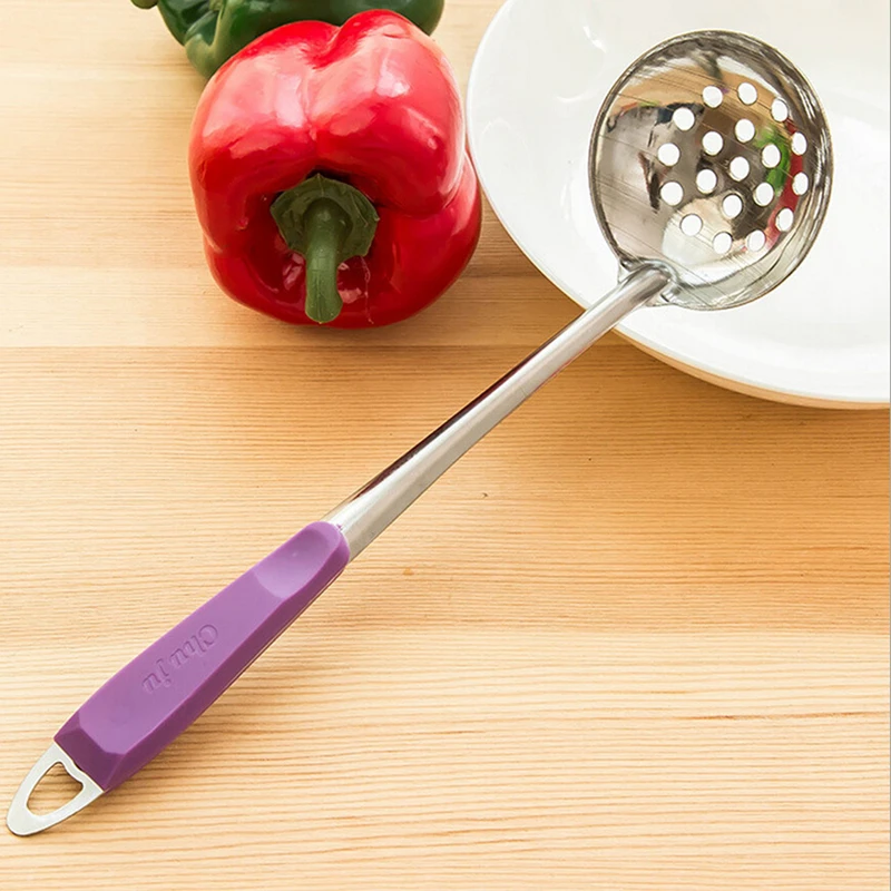 Функция Нержавеющей Стали Половник Ложка С Жаропрочной Ручкой Скиммер Сито
