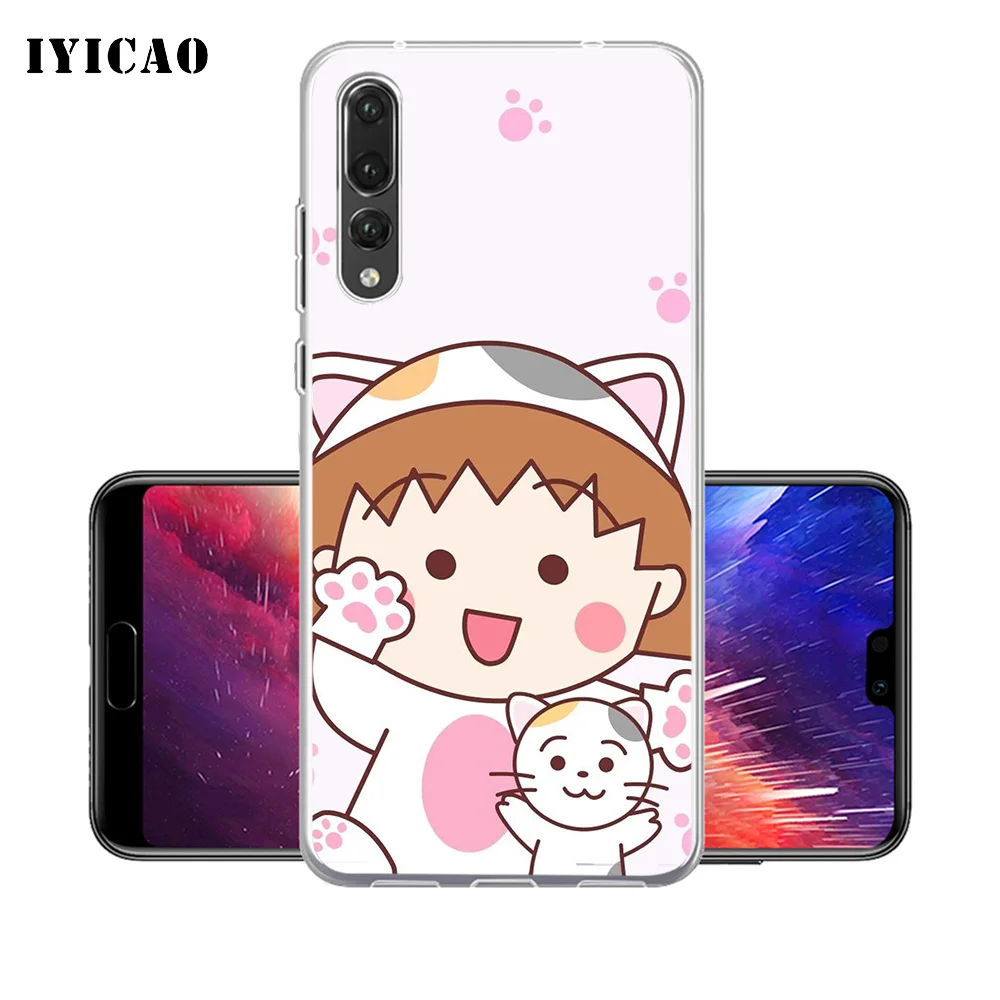 IYICAO Чиби Маруко мультяшный Мягкий силиконовый чехол для телефона Huawei P30 P20 Pro P10 P9 P8
