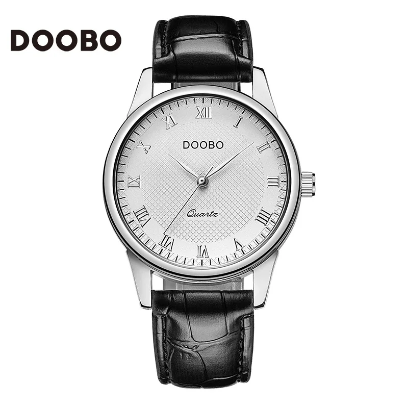DOOBO наручные часы Мужские Топ бренд Роскошные римские бизнес кожаный ремешок