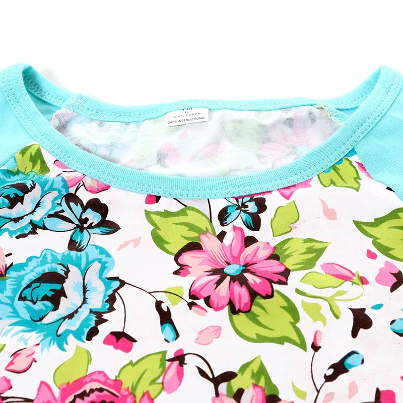 Kaiya Angel Icing Raglans/рубашка для девочек 2017 г. Детские топы с рукавами 3/4 оборками и