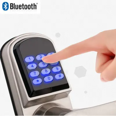 Высококачественный атласный хромированный смартфон Bluetooth дверной замок с
