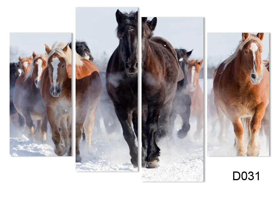 Без рамки 4 шт. высокое качество дешевые художественные фотографии бегущая