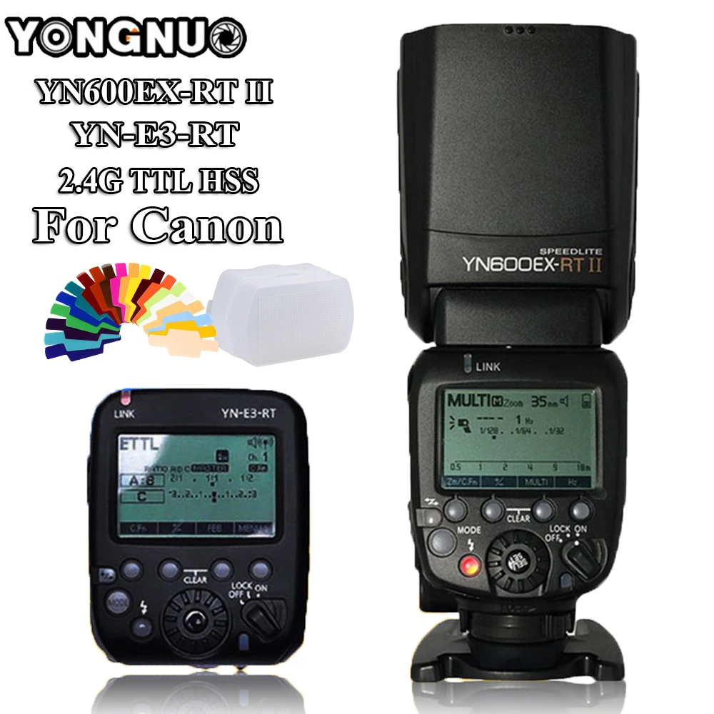 YONGNUO YN600EX RT II 2 4G беспроводной HSS 1/8000s Master TTL Flash Speedlite или YN E3 контроллер для Canon 5D3 5D2 7D