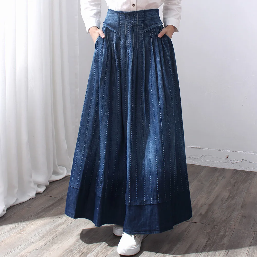 Бесплатная доставка новинка 2019 модные длинные макси юбки трапециевидной формы