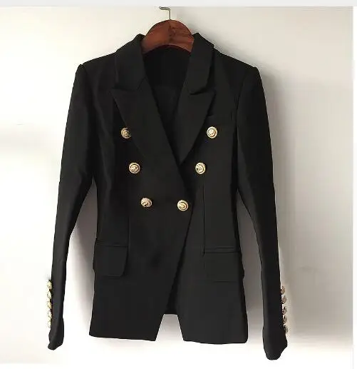 

Высококачественный новый модный дизайнерский Блейзер 2017, женский двубортный Блейзер, внешний размер