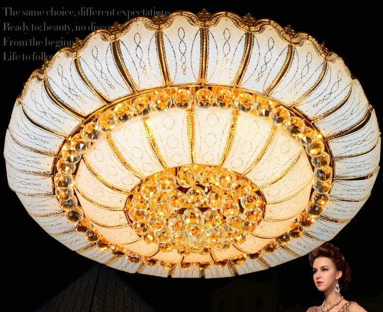 

Luxury European Style Gold Crystal Dining Ceiling Light For Living Room Bedroom LED Hall Hotel Luxury Rose Lamp Home Lighting