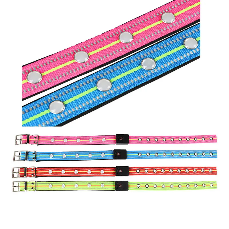 Водонепроницаемый светящийся безопасный Светоотражающий ошейник золотистый