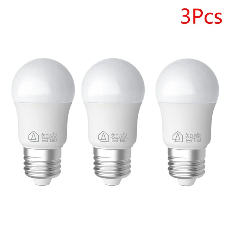 3pcs Xiaomi ZHIRUI 5 Вт лампа E27 6500 к 500лум белый цвет светодиодный светильник для дома комплект лампа светильник - Цвет: 3pcs
