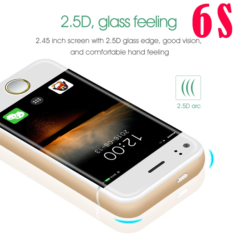 Мило! Super Mini Смартфон на Android 6S 7S I7 I7S I8 X MTK четырехъядерный процессор 1 ГБ 8 две SIM