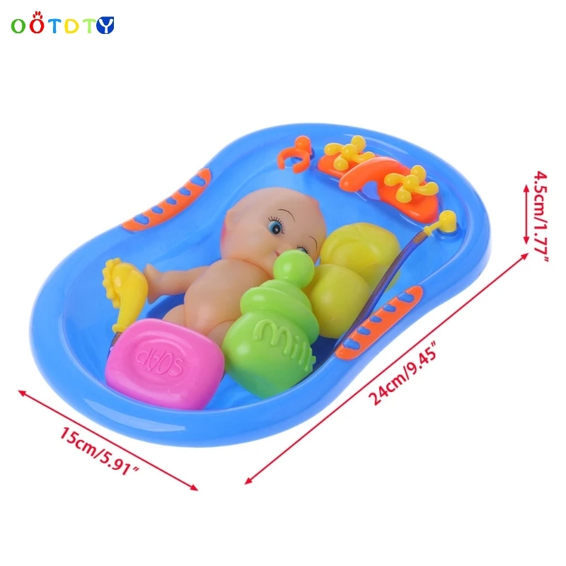 Пластик ванна с Reborn Baby Doll Набор игрушек для ванны Классическая Детская игрушка