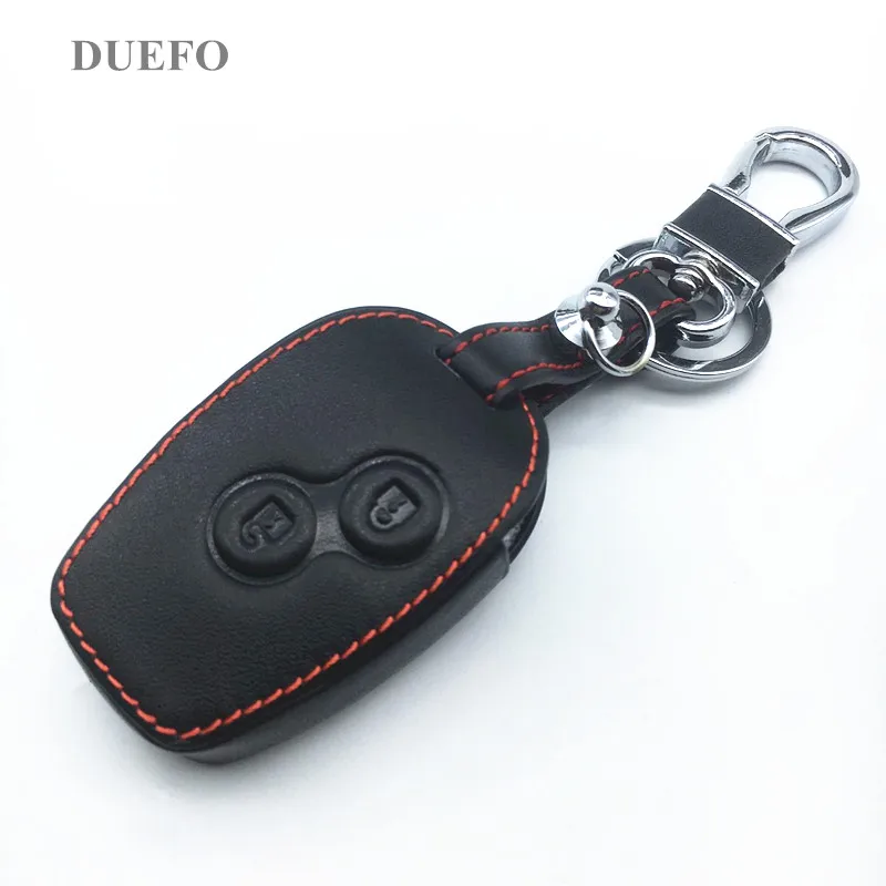 Автомобильный ключ 2 кнопки кожаный чехол для автомобильного ключа