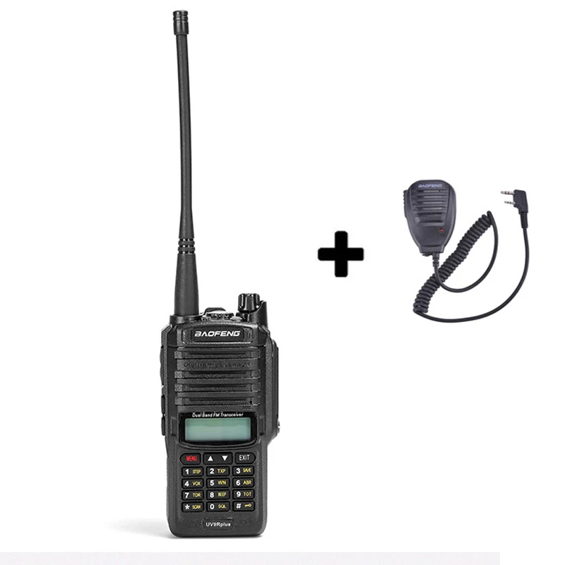 baofeng uv-9r uv 9r plus для рация 10 км 10 Вт cb водонепроницаемая автомобильная портативная рации ham радиостанция трансивер baufeng двухдиновая магнитола радиостанции boafeng для двухдиапазонная uhf vhf walki talki - Цвет: Add a mic speaker