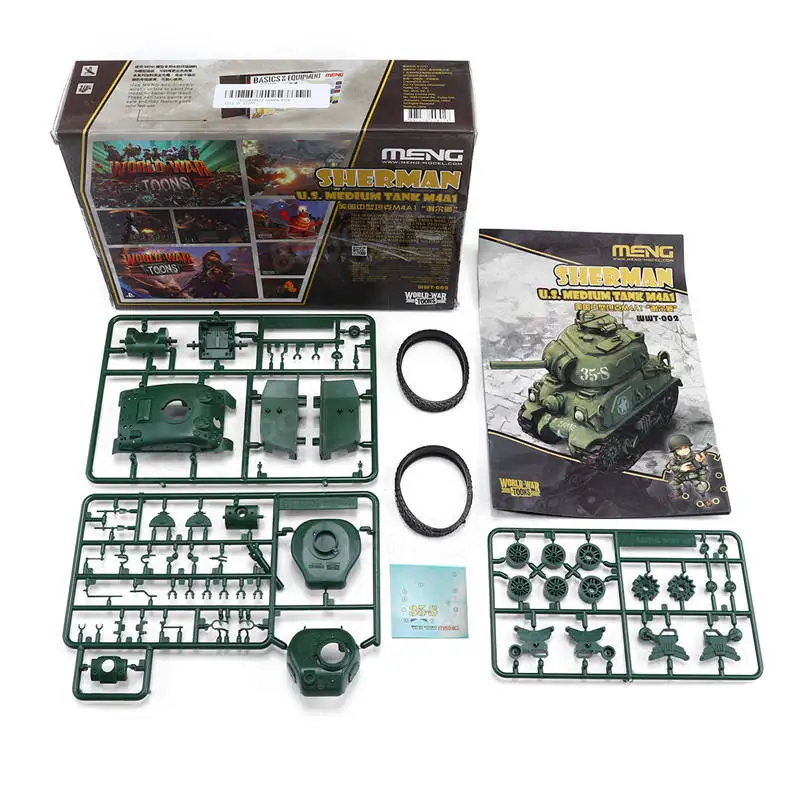 Meng World War Toons M4A1 Шерман WWT002 Шерман США средний танк M4A1 DIY сборка строительных комплектов модель