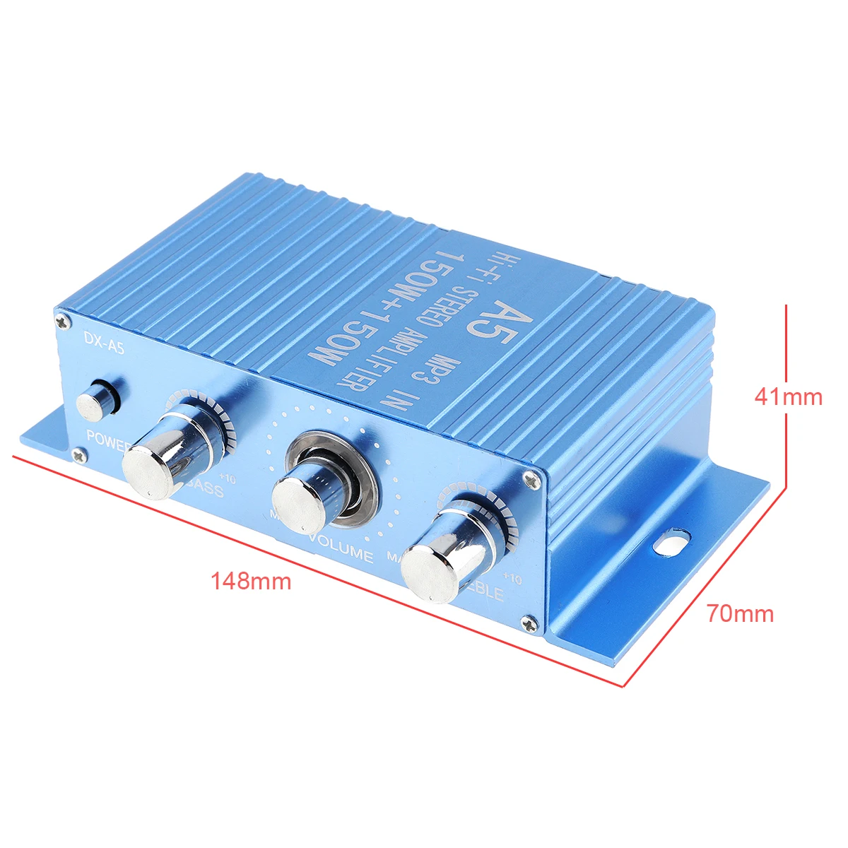 Автомобильный усилитель A15 DC12V 2,0 двухканальный MP3 Hi-Fi стерео усилитель 150 Вт 3,5 мм Aux аудио разъем для автомобиля MP3 PC CD динамик сабвуфер
