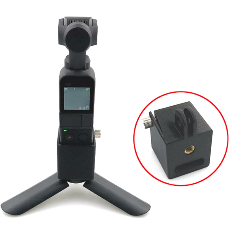 Штатив с многофункциональным адаптером расширения для DJI Osmo Pocket 1/4 винтовой адаптер порт мини штатив удлинитель Карманный