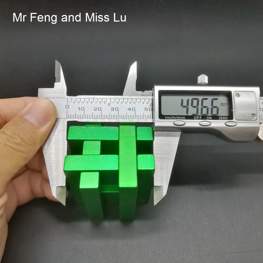 Зелёный металлический 3D пазл из алюминиевого сплава замок Kong Ming яркая форма