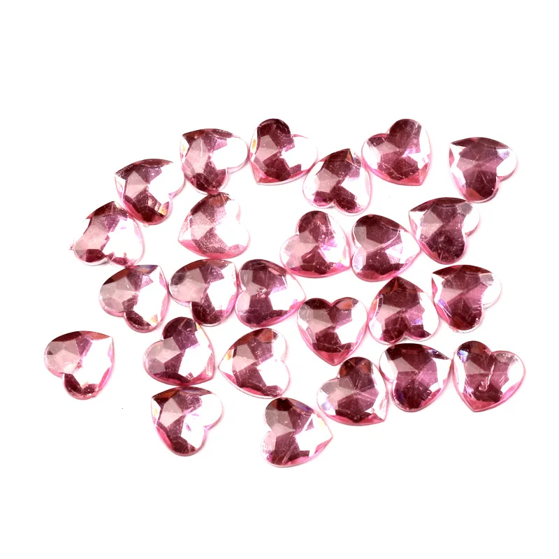 200 шт. Смешанные акриловые стразы кабошоны в форме сердца украшения для