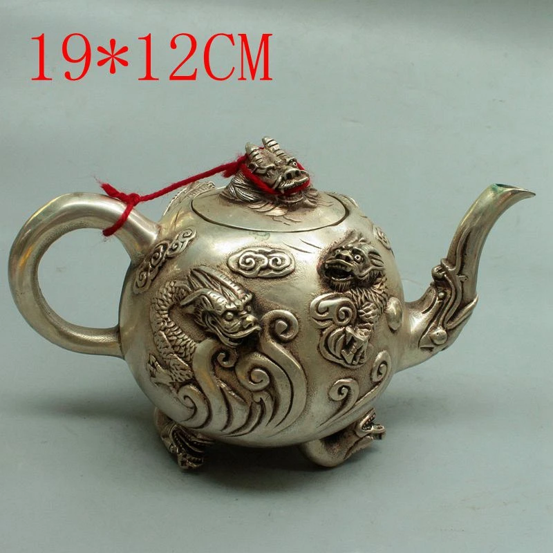 Антикварный серебряный чайник/кувшин из драгоценных камней, ручная работа, лучшая коллекция и украшение, бесплатная доставка