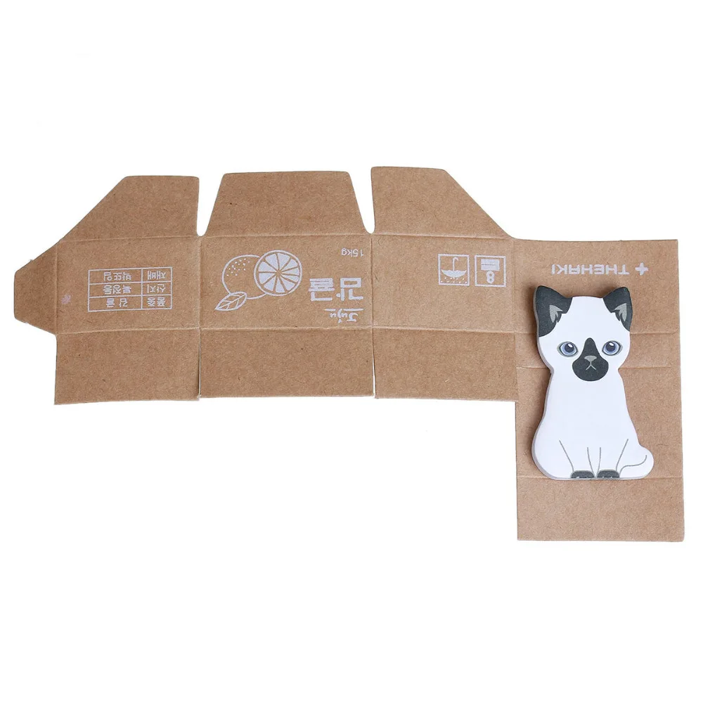 Блокнот с милым мультяшным котом милые бумажные наклейки канцелярские