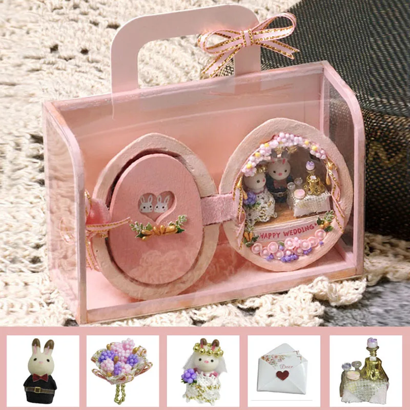 DIY кукольный домик игрушки мебель 3D деревянная коробка театр миниатюрный дневник