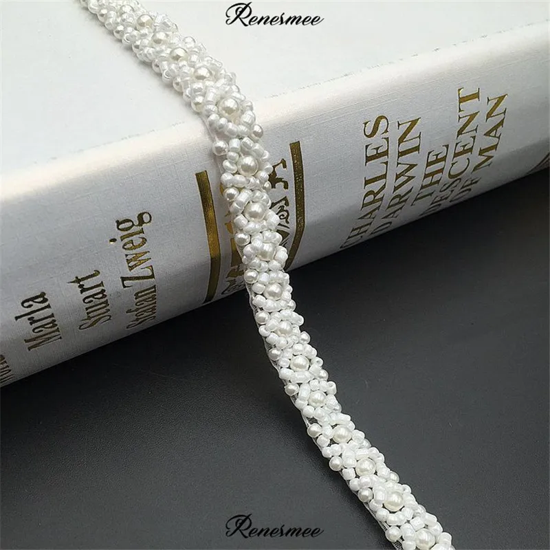 4 м/лот черная слоновая кость винтажная сетка с вышитыми тяжелыми цветами