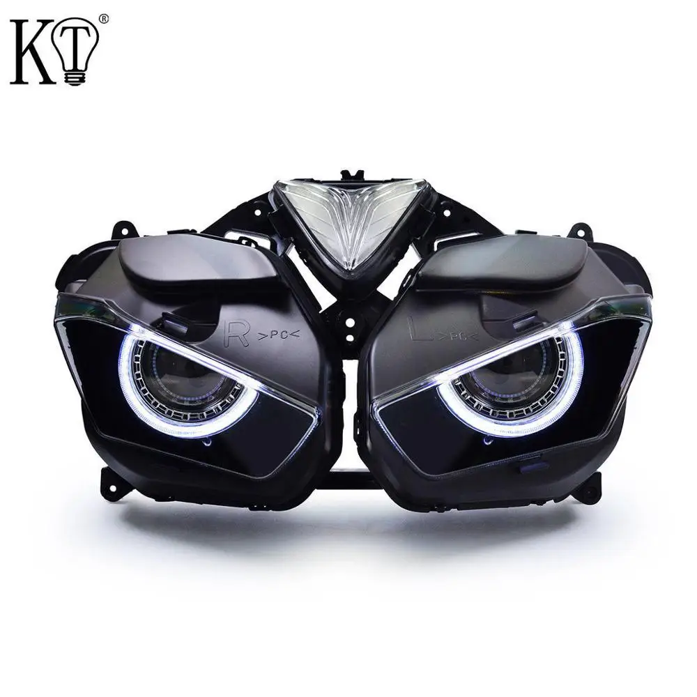 Without Demon Eye KT светодиодный фар для Yamaha R3 R25 - Цвет: Without Demon Eye