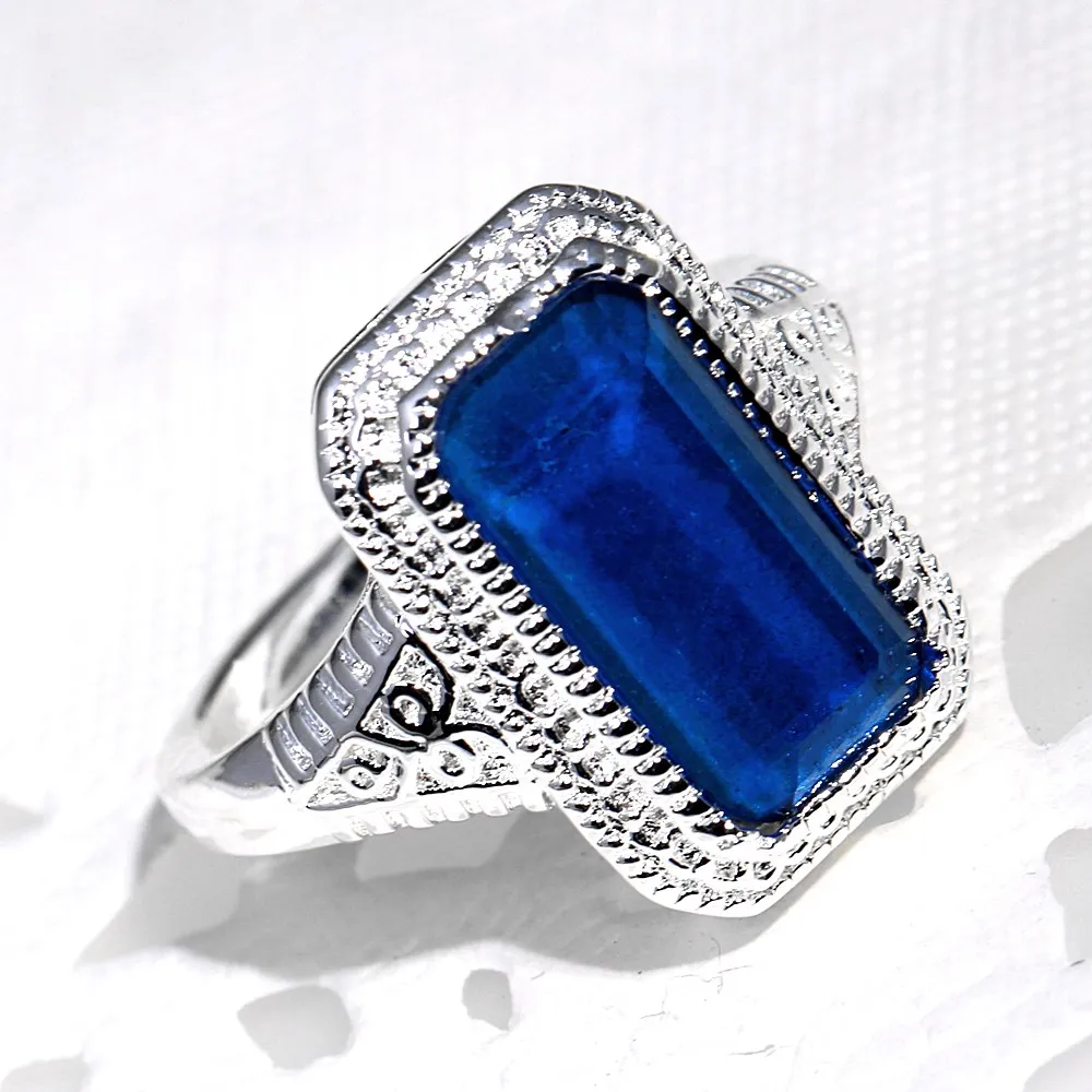 Новое Женское и мужское модное кольцо из циркониевой мозаики прямоугольник