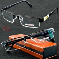 scober men titanium alloy non spherical 12 layer coated lenses polarized photochromic progressive reading glasses 1 1 5 to4
