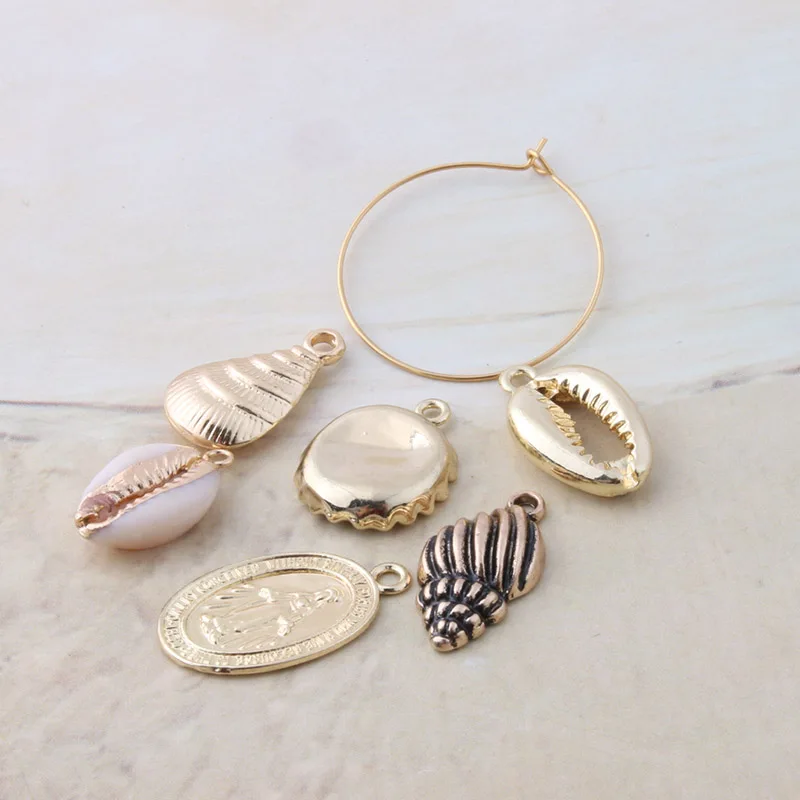 NeeFuWoFu серьги кольца ушное кольцо ракушки для женщин пивной чехол металлические