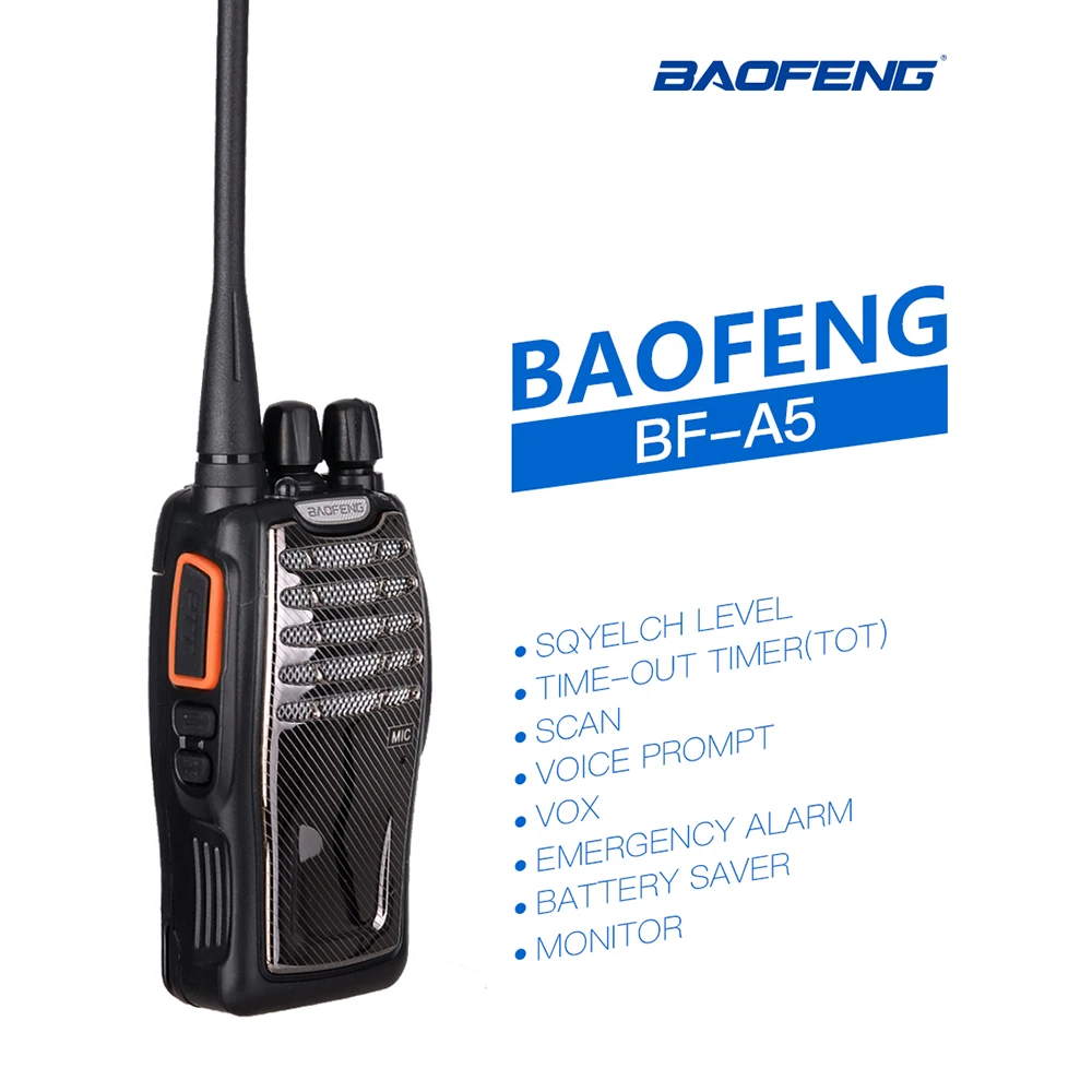 BaoFeng UHF рация BF A5 16CH VOX + скремблер Функция Бесплатная доставка двухстороннее радио