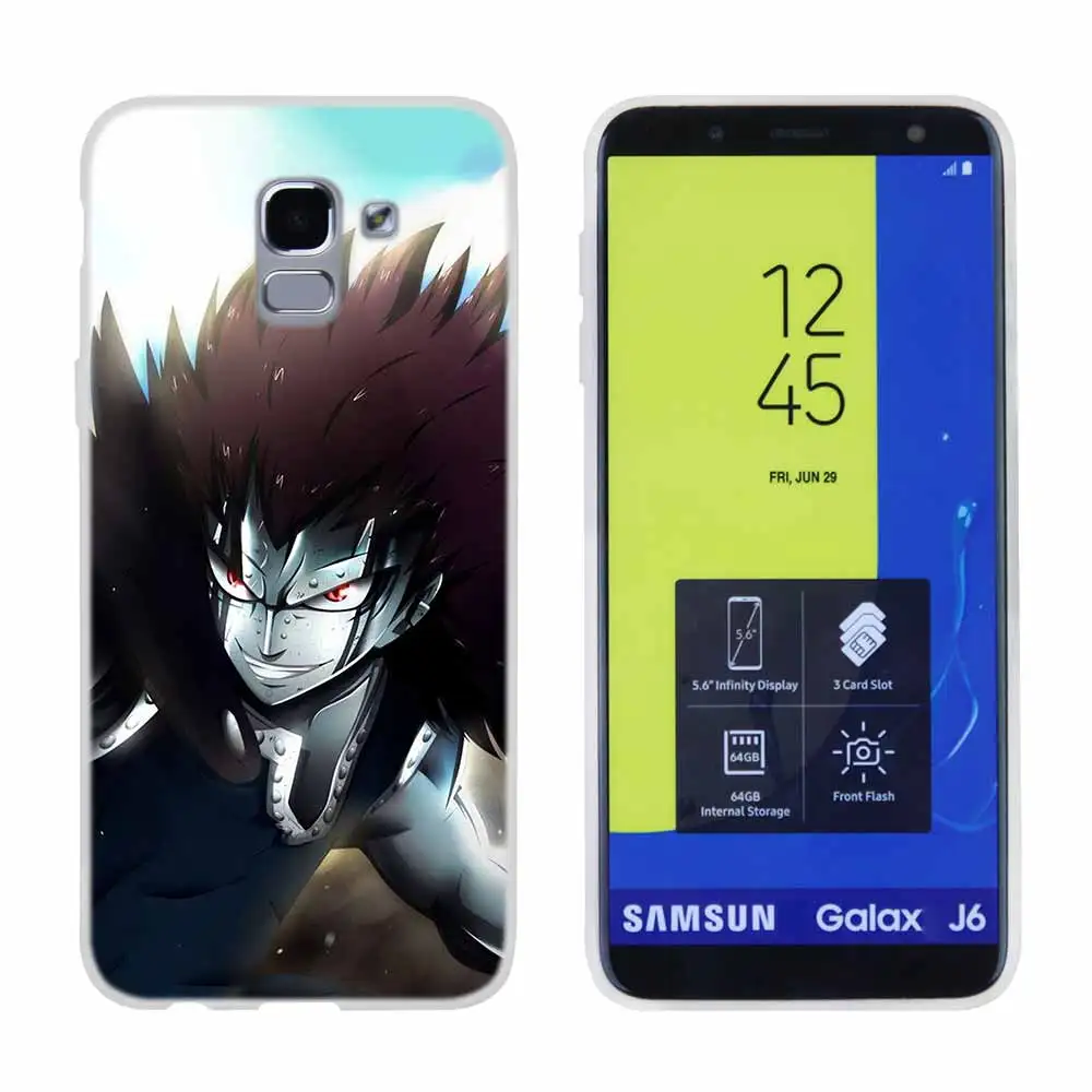 as the picture 13 Мягкий чехол из ТПУ для samsung Galaxy J6 J8 J3 J5 J7 J4 Plus EU Prime Pro Ace j610 Аниме Манга Сказочный хвост - Цвет: as the picture 13