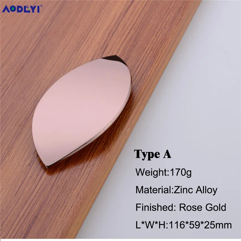 AODEYI форма листа цинкового сплава ручки для ящика шкафа дверные посуда мебель