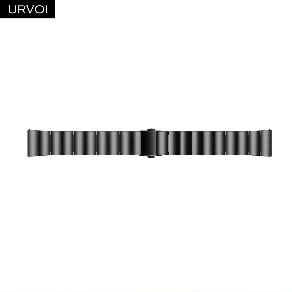 Black URVOI 1 ряд ремешок для Galaxy Watch активный ремешок из нержавеющей стали откидная застежка с быстроразъемными шпильками наручные 4 цвета 42 46 мм - Цвет ремешка: Black