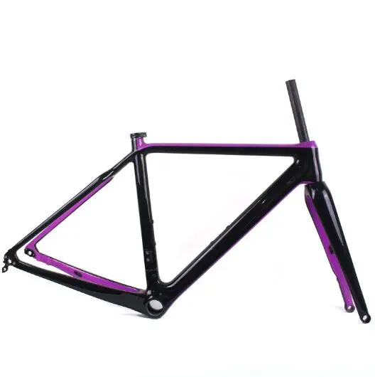 Black and Pink Углеводородная велосипедная Рама для велокросса рама T800 карбоновая гравийная велосипедная заготовка рамы тормоза карбоновый скоростной Велокросс - Цвет: Black and Pink