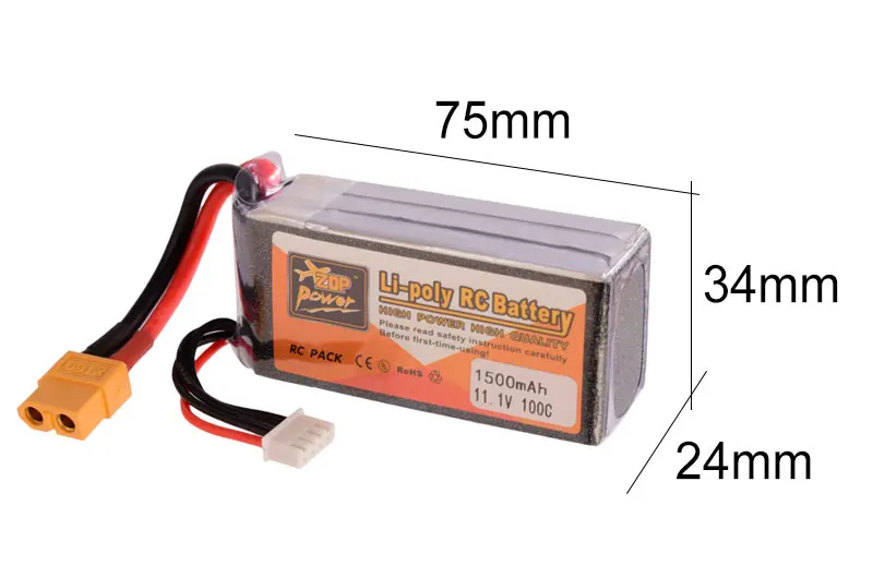 ZOP Power 7 4 В 11 1 14 8 в 18 5 1500 мАч 100C 2S 3S 4S 5S Lipo батарея XT60 вилка перезаряжаемая для