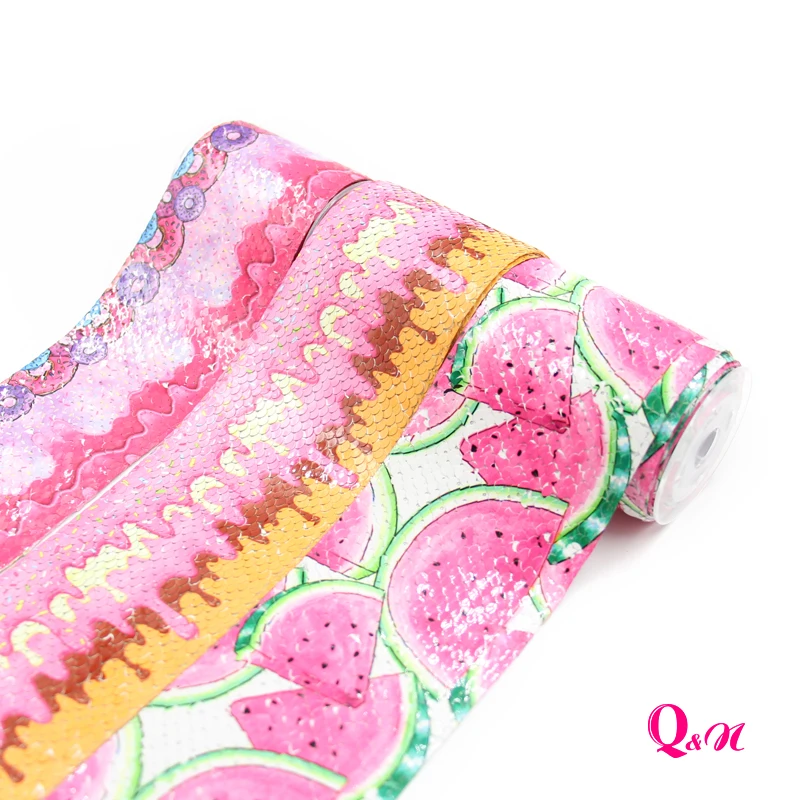 5 ярдов 3 дюйма 75 мм пайетки конфеты птица цветок мультяшный принт лента для