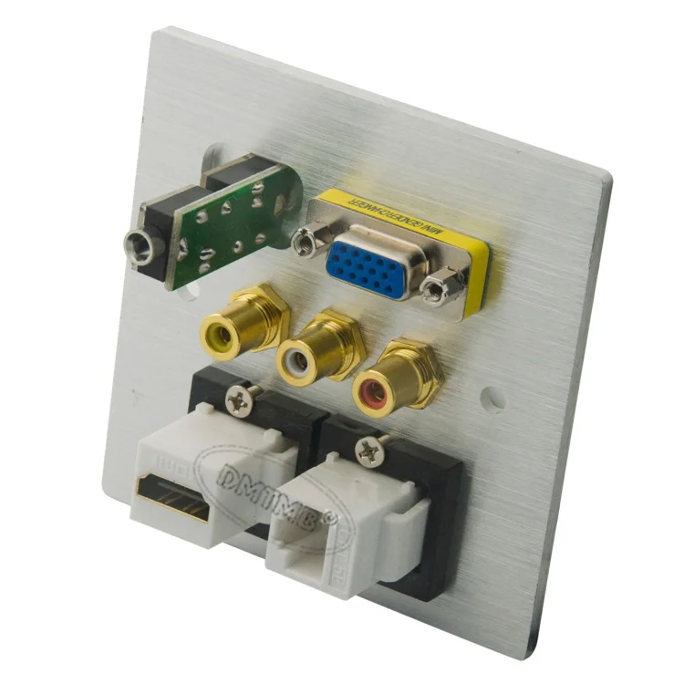 Алюминиевая настенная пластина HDMI с VGA аудио 3 5 мм 3RCA AV RJ45 и поддержкой DIY|hdmi wall