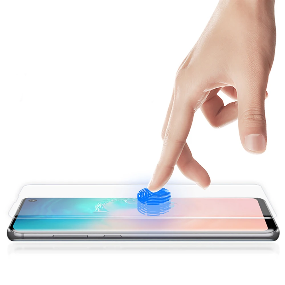Для samsung Galaxy Note 8 S8 S9 Plus Защитная пленка для экрана полностью изогнутая жидкая УФ прозрачная накладка из закаленного стекла отпечатков пальцев