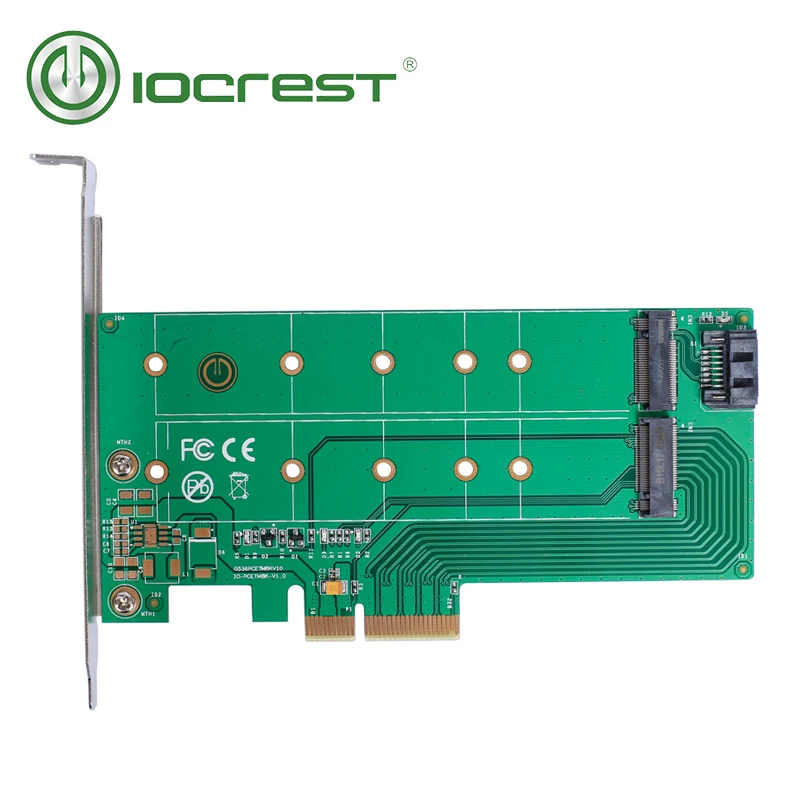 Адаптер iocest PCIe x 4 к M.2 NVMe SSD и SATA NGFF | Компьютеры офис