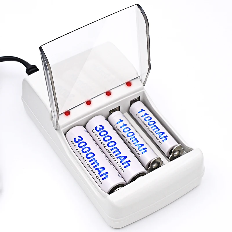 PALO оригинальный 4 слота светодиодный индикатор Смарт зарядное устройство для AA/AAA