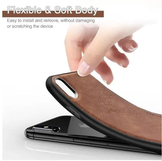 Кожаный чехол X-Level для iPhone X XS Max Роскошный ультра легкий мягкий Силиконовый