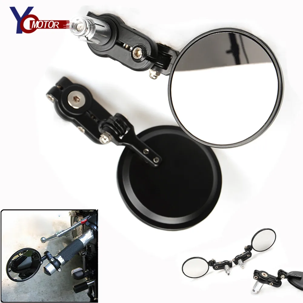 Мотоциклетные зеркала заднего вида универсальный двигатель руль торцевые для