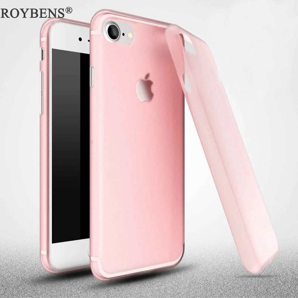 Roybens модный роскошный чистый цветной тонкий коврик PC чехол для iPhone 7 Plus 8 6 S 5 5S SE